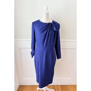 The Fold London Cliveden Dress Indigo Blue UK 16 US 12 EUC
